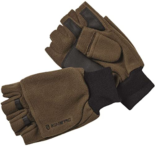 Kinetic Wind Stop Fold Over Mitt Wind Stop - Warmer Fleece-Handschuh M - XL Angelhandschuh (L, Army Green)