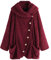 Hoodie Jacke Damen - Mantel Vintage-lässige Frauen große übergroße Taschen Rucksack-Mäntel Damenmantel Winter Mantel Kurz Damen