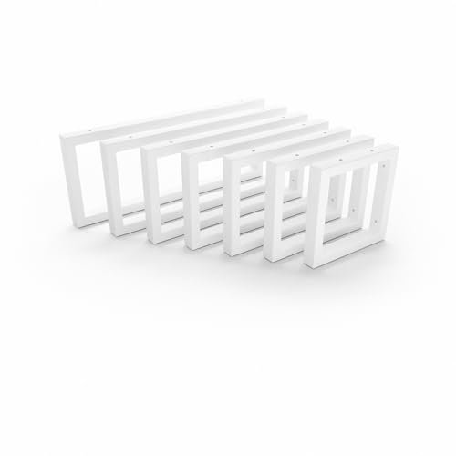 HEVVA 2 supports de lavabo de 20 cm de haut - 20/25/30/35/40/45/50 cm - RHEIN - Support de lavabo à poser - Supports pour charges lourdes, console murale, plateau de lavabo - Blanc - 25 cm