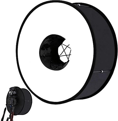Round Flash Softbox Diffuser 45cm Foldable Ring Flash Diffuser Soft Box Photography Studio Light Modifier