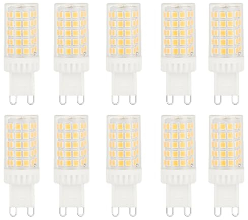 WULUN G9 LED Lampe Kaltweiß 6000K, 5W Ersatz für 30W 40W 50W Halogenlampe, 500LM, Nicht dimmbar, Kein Flimmern, 360° Abstrahlwinkel, AC 220-240V, 10 Stück