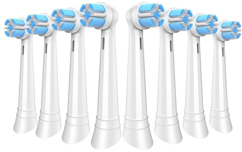 8er MERUYOO Ersatzbürsten Kompatibel mit aufsteckzahnbürsten weiß