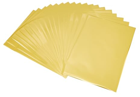 SUPERFINDINGS 50 Blatt A4 Reaktivpapier 29x18.5cm Rechteckig Toner Reaktivfolie Goldenes Transferblatt Papiertransferblatt Für Karten DIY Dekoration