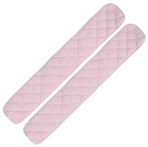 LNNXSZ Bettkantenschutz für Kinderbetten 2 Stücke Baumwolle Krippe Schutz Wrap Rand Anti-Biss Einfarbig Bett Zaun Leitplanke Schiene Abdeckung Sicher Zahnen Schutz (Color : Pink-120cm)