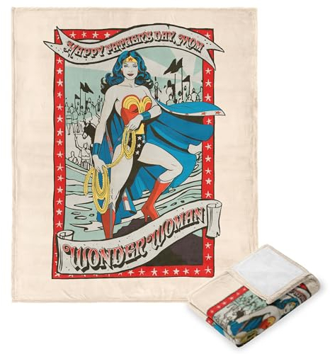 Northwest DC Wonder Woman Silk Touch Überwurfdecke, 127 x 152,4 cm, Wonder Mom