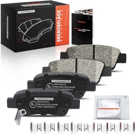 Frankberg Brake Pad Set incl. 4x Pads Rear | Compatible with CR-V III RE CR-V IV RM Replace# 43022SWWG01