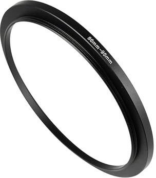 WIIYE 86 mm auf 95 mm Step-Up-Ring-Adapter, 86 mm auf 95 mm Step-Up-Filterring, für alle Marken UV ND CPL Metall Step-Up Ring Adapter Filter (86 mm auf 95 mm)