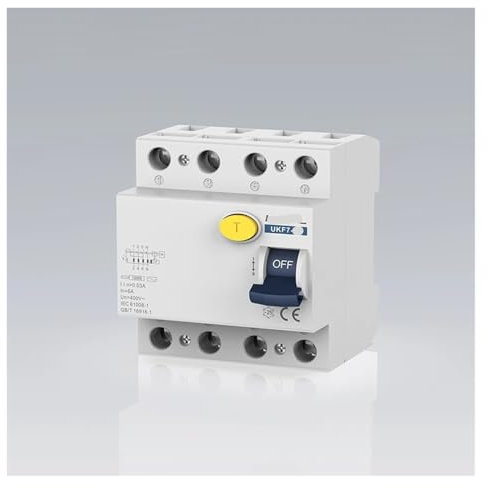LTUNKHWP Disjoncteur de Courant différentiel résiduel 30mA 300mA 4P, disjoncteur de Fuite 16A 25A 40A Type AC(16A 30mA)
