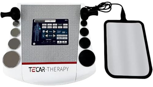 Tecar Therapy Diathermy Machine, Therapy Machine For Body Pain with Negative Plate, CET RET For Sports Rehabilitator, 4 Modes and 10 Body Parts To Choose From, for Joint Pain, Lumbar Muscle Strain