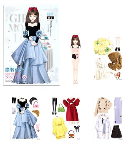 Prinzessin Dress Up Stickerbuch | Magnetische Prinzessin-Anziehpuppe | Papierpuppenbuch Für Kinder | Magnetische Prinzessin-Puppenfigur | Magnetische Anziehpuppenfigur „Prinzessin“ Für Mädchen Ab 3 Ja