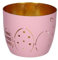Gift Company [A] Madras, Windlicht, M, Motiv: Hase mit Ostereier, rosa/Gold