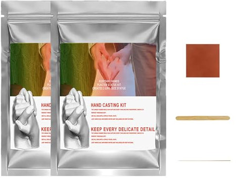 Set di Impronte a Mano 3D per Coppie e Famiglia,Stampo Mani Gesso Coppia,Kit Calco Mani Coppia,Kit Di Stampaggio A Mano Coppia Impronta,Coppia Impronta 3D,Calco Mani Coppia