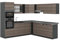 Vicco Eckküche R-Line, Küchenzeile in L-Form, Edelgrau/Anthrazit, 237 x 247 cm, AP Anthrazit
