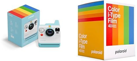 Polaroid - Now Gen3 - Instant Camera + Color Film Bundle (40 photos) - Artic Blue