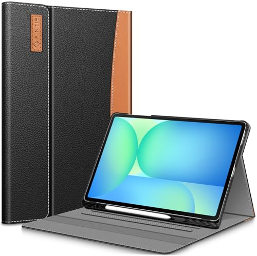 Fintie Hülle für Samsung Galaxy Tab S10 FE+ Plus 13,1 Zoll 2025 Tablet | Folio Schutzhülle mit Multi-Winkel Betrachtung, S Pen Halter und Dokumentenfach, Schwarz