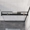 WKIEQACO Home & Garden Muebles Estante de ducha para pared de ducha a ras de suelo, color negro, 90 cm, aluminio