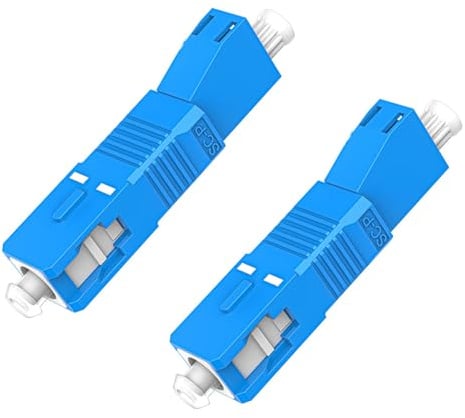 GERUI 2 pcs Glasfaser Adapter,LC-Buchse auf SC-Stecker,Glasfaser-Adapterstecker für digitale Kommunikation (LC-Buchse auf SC-Stecker)