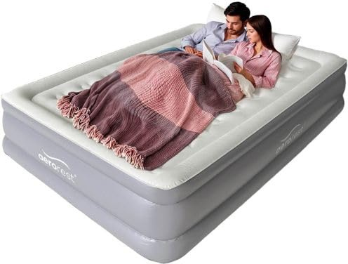 AeroRest Matelas gonflable Supreme Plush XL 2 places | 210 cm de longueur | Avec pompe électrique intégrée