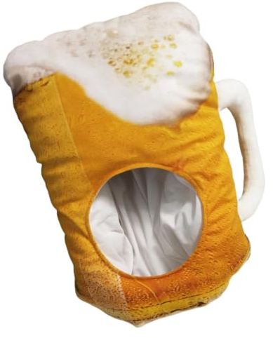 Beer Mug Hat, Plush Party Hat, Novelty Drink Costume