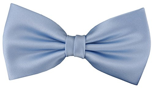 TigerTie vorgebundene Fliege Schleife in hellblau Einfarbig Uni + Geschenkbox