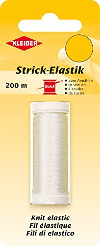 Kleiber 71090 Strick-Elastik/Transparenter Beilauffaden, 100% Elastomer, Transparent, 20000 x 0.011 x 0.011 cm