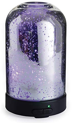 Airome Mercury Medium Essential Oil Diffuser|100 mL Humidifying Ultrasonic Aromatherapy Diffuser 8 Colorful LED Lights, Intermittent & Continual Mist, Auto Shut-Off