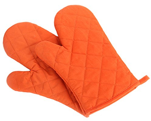 Steellwingsf Coton Gant de four résistant à la chaleur résistant à écran de cuisine Gant de support de pot de cuisson Taille unique Orange