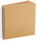 Scrapbook Album Hardcover (80 Seiten) -21 x 21 cm, Kraftpapier Material Spiralbindung Skizzenbuch für Fotos, Hochzeitsgästebuch, Reisen