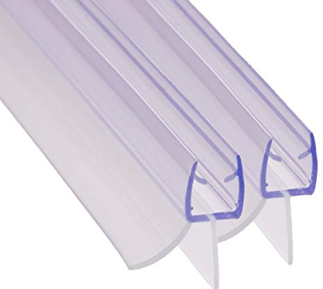 BAUHANDEL24-2x 100cm Duschdichtung transparent, für Glasstärke 6mm 7mm 8mm, Ersatzdichtung Dusche, Duschkabinen Dichtung, UV- und Schimmelbeständig
