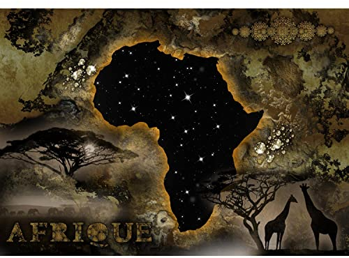 Runa Art Fototapete Afrika Karte 352 x 250 cm Vlies Tapeten XXL Moderne Wandtapete Wohnzimmer Schlafzimmer Braun 9448011c