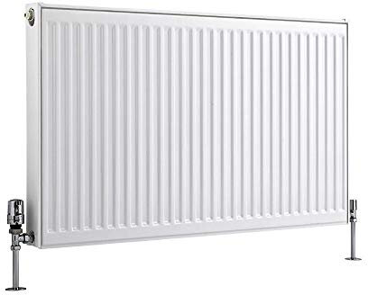 Milano Compact White Type 11 Horizontal Single Panel Convector Radiator - 600mm x 1000mm