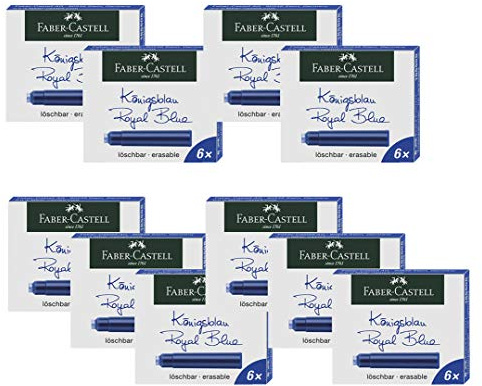 Faber-Castell 185506 - Tintenpatronen Standard (10er Pack (Königsblau), Standard)