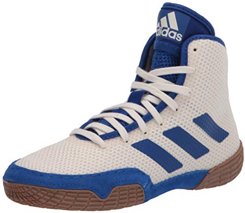 adidas Tech Fall 2.0 Wrestlingschuhe für Erwachsene, Unisex, Weiß/Königsblau/Gummi., 46 EU