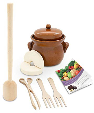 K&K Keramik Gärtopf-Set 2,0 Liter [Form 2]