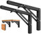 O'woda 2 Stück 400mm Klappkonsole Schwerlast, maximale Tragfähigkeit 80kg/176lb, Klappregalhalterungen, Regalträger & -Stützen, Klappscharnier für Haus Küche Büro Grill Wandhalterung - Stahl, schwarz
