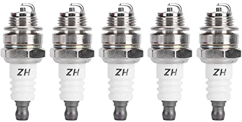 BIKING 5 Stück L7T-Zündstecker für BM6A BPMR7A RCJ6Y RCJ7Y WSR5F 33cc-49cc Trimmer-Gebläse, Eisen, Zündkerze