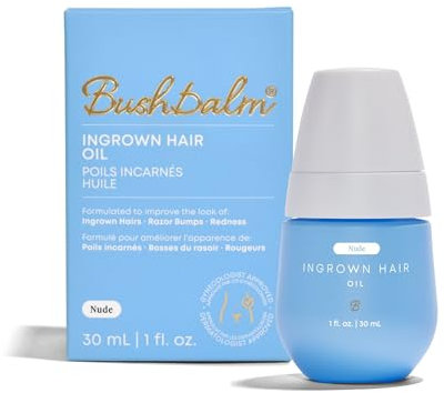 Bushbalm Nude Ingrown Hair Oil - Helps with Underarm Bumps, Soothes Post Shave Redness, 30 ml
