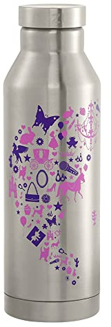 Step by Step Isolierte Edelstahl-Trinkflasche Purple & Rose, lila-rosa, auslaufsicher, spülmaschinenfest, BPA-frei, für Schule, Kindergarten, heiße und kohlensäurehaltigen Getränke, 0,5L
