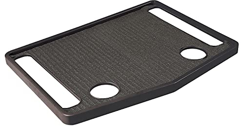 Support Plus Walker Tray Table - Non Slip Mobility Mat with Cup Holder (21x16) - Black