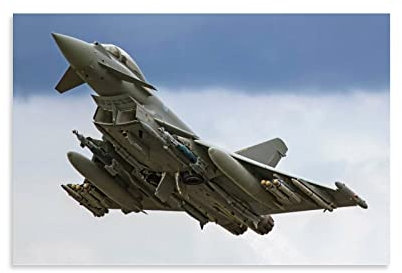 ZHUTOU Jets Fighter Poster Eurofighter Typhoon Fgr 4 Poster Dekorative Malerei Leinwand Wandkunst Wohnzimmer Poster Schlafzimmer Malerei 30 x 45 cm