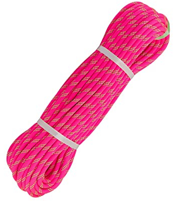 Yimihua Outdoor Seil 10.5mm Statisches Seil Kletterseil,Sicherheitsseil Für Höhenarbeiten Feuerleiter Baumklettern Rettungsausrüstung Wandern(Rosa)(Size:10M)