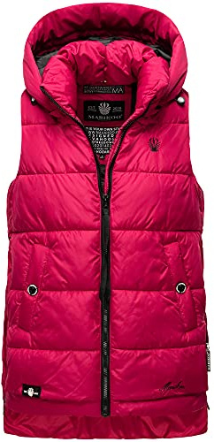 MARIKOO Damen Weste Outdoor gesteppt Jacke Steppweste Windbreaker Kapuze XS - XXL ZARINAA