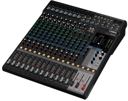 Yamaha Mischpult ohne Stromversorgung, mehrfarbig, 16 Eingänge (MG16X CV) | Analog-Mixer mit 16 Eingängen mit D-Pre-Vorverstärkern und SPX-Effekten für Aufnahme, Live-Performance und Rack-Montage