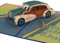 Lovepop® 3D Pop-Up Karte Vatertag Klassisches Auto Oldtimer Vatertagskarte fathersday car card | inkl. Umschlag & Versteckfach für Geld & Gutscheine