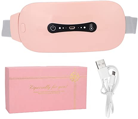 Menstruations Heizkissen, Tragbares Kabelloses Heizkissen mit 3 Gang regulierbarer Krampfheizung, Beheizbare Rückenstütze für Rückenkrämpfe, Bauchschmerzen, Bauchheizkissen für Frauen (02)