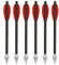 PMSM 6,3 Carbon Armbrust Bolzen Pfeile mit Jagdspitze für 50 lb / 80lb Pistole Armbrust Präzisionsziel Carbon Armbrustbolzen Armbrustpfeile Pistolenarmbrust Bolzen (6stk red)