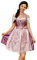 Clearlove Dirndl Damen midi 3tlg.Trachtenkleid für Oktoberfest ,Karneval,DREI Teilig: Kleid, Bluse, Schürze（Verpackung MEHRWEG）,Rot-spitze,36