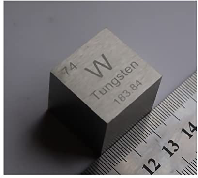 嘉信誉 Wolfram (W) Dichtewürfel, Laborqualität, präzise über 99,9 % hochrein, verwendet für Laborversuche, persönliche Hobbys und Sammlungen (Größe: 2,5 cm, Farbe: matt)