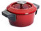 Woll Iron Cocotte en fonte avec couvercle et poignées en silicone - Induction - Diamètre : 16 cm - Hauteur : 8 cm - 1,3 l - Convient pour tous les types de plaques de cuisson - Fonte - Passe au four