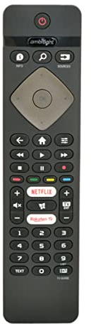 Ersatz Fernbedienung passend für Philips Ambilight Smart LED Fernseher 75PUS6754/12 65PUS6754/12 65PUS6704/12 55PUS6754/12
